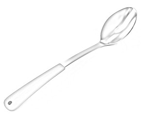 Image showing Gold long spoon