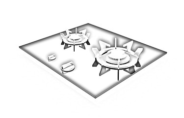 Image showing 3d gas-stove