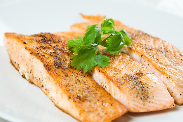 Image showing Baked salmon