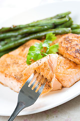 Image showing Baked salmon