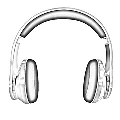 Image showing Golden headphones