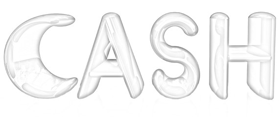 Image showing 3d illustration of text 'cash'