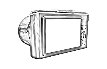 Image showing 3d illustration of photographic camera