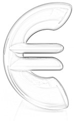 Image showing 3d illustration of text 'euro'