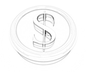 Image showing Dollar button