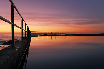 Image showing Wombarra Pool Sunrise