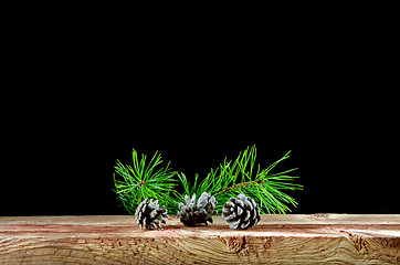 Image showing Pine tree cones and twigs