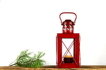 Image showing Santa Claus red Christmas lantern