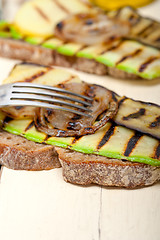 Image showing grilled vegetables on bread