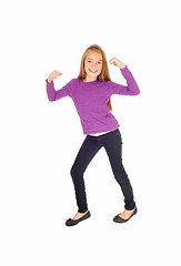 Image showing Young girl dancing.