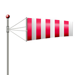 Image showing Vector illustration of red windsock