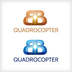 Image showing Abstract vector illustration of sign for Quadrocopter