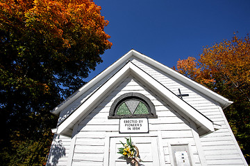 Image showing Old Country Church in Autumn