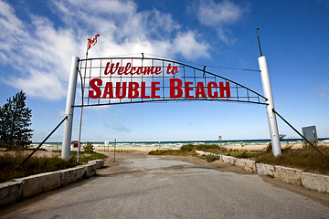 Image showing Sauble Beach Sign