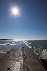 Image showing Break Wall on Lake Huron