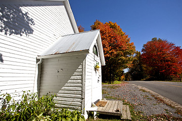 Image showing Old Country Church in Autumn