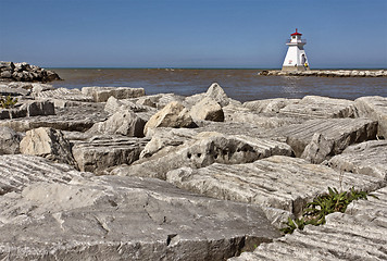 Image showing Lighthouse on Lake Huron 