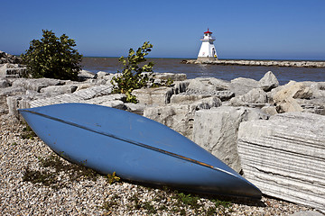 Image showing Lighthouse on Lake Huron 