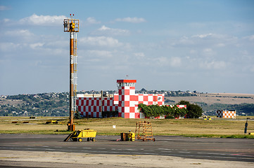 Image showing Airport support building at flying field