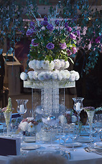 Image showing Wedding Centerpiece Table