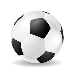 Image showing Isolated vector soccer ball closeup