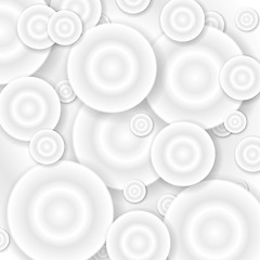 Image showing Abstract grey 3d circles background