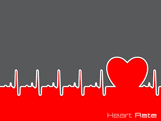 Image showing Medical background with ekg diagram