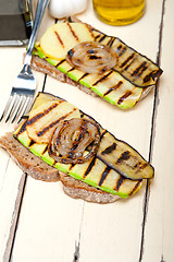 Image showing grilled vegetables on bread