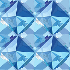 Image showing Crystal. Seamless 3D Geometric background.