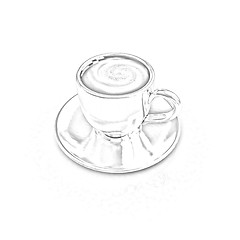Image showing Coffee cup on saucer