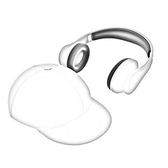 Image showing cap and headphones