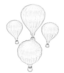 Image showing Hot Air Balloons with Gondola