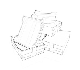 Image showing Cardboard boxes 