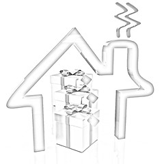 Image showing House icon and gifts