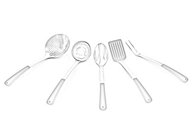 Image showing cutlery on white background 