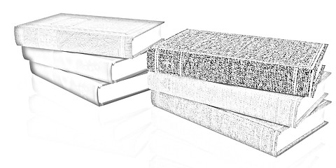 Image showing The stack of books