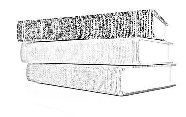 Image showing The stack of books