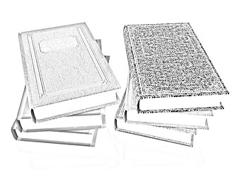 Image showing The stack of books