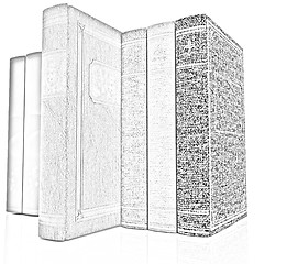Image showing The stack of books