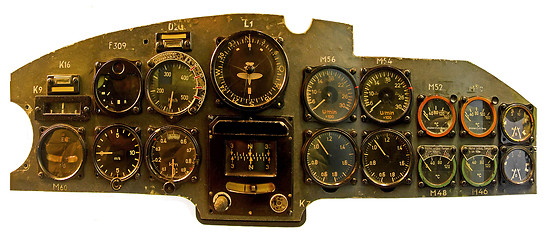 Image showing Aircraft dashboard