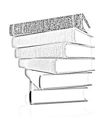 Image showing The stack of books