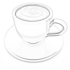 Image showing Coffee cup on saucer