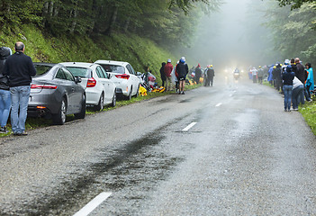 Image showing Bad Weather on the Roads of Le Tour de France 2014