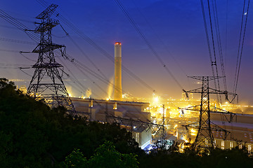 Image showing petrochemical industrial power plant factory