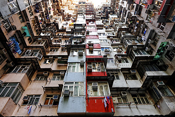 Image showing Old apartments in Hong Kong 