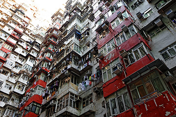 Image showing Old apartments in Hong Kong 