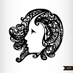 Image showing Zodiac signs black and white - Virgo