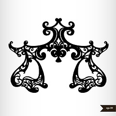 Image showing Zodiac signs black and white - Libra