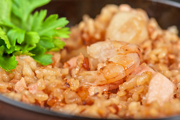 Image showing Shrimps risotto