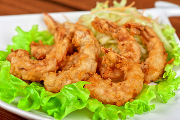 Image showing Fried shrimps